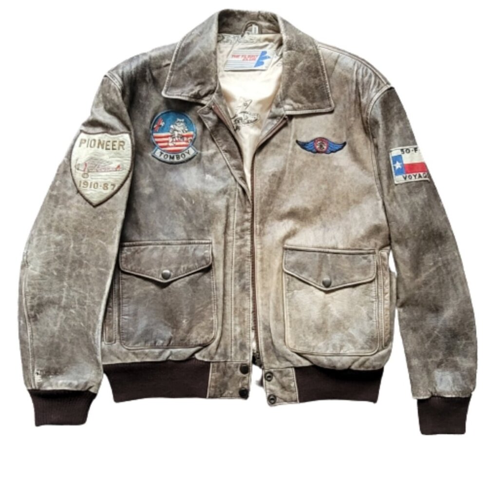 Flight Club bomber leather Jacket
